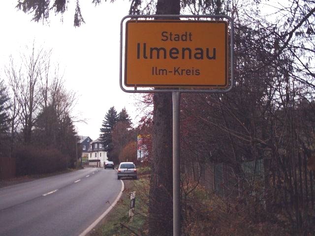 Ortseingangsschild Ilmenau