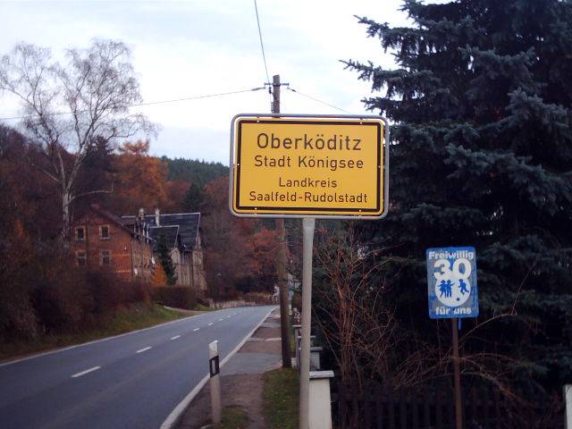 Ortseingangsschild Oberkditz