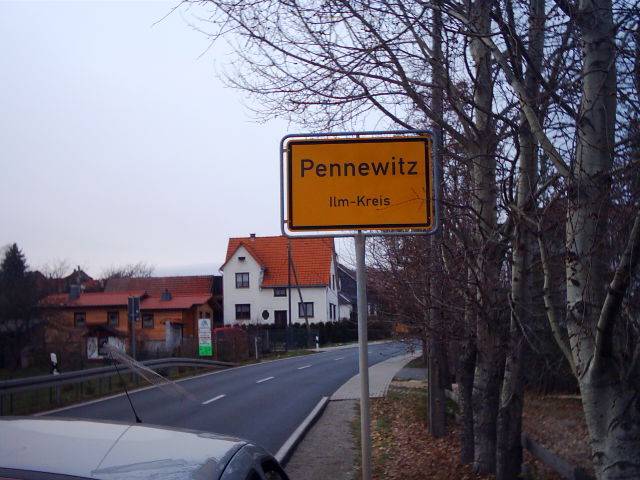 Ortseingangsschild Pennewitz
